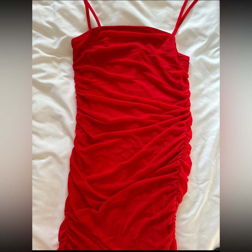 Forever 21 Ruched Bodycon Mini Dress